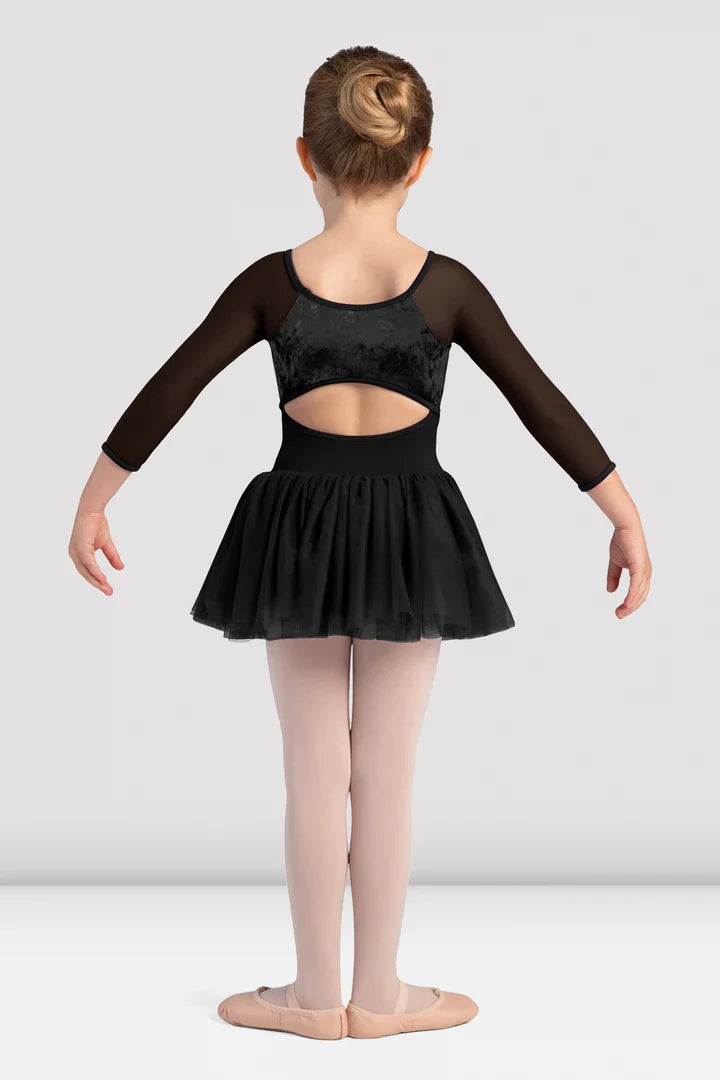 CL0249 - Girls Kelsey Velvet 3/4 Sleeve Tutu Dress - Select Size