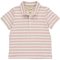 Flagstaff Pink & White Stripe Boys Polo - Select Size