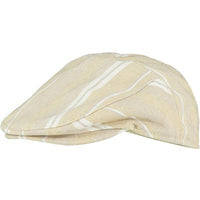 Chap Beige Woven Flat Cap - Select Size