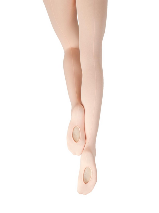 9C Childrenâs Classical Pink Professional Mesh Transition Tights With Seams  - One Size