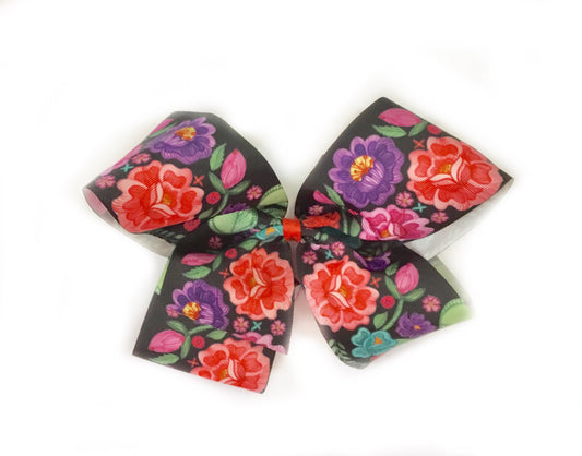 Fiesta Floral Print 7 Inch Bow