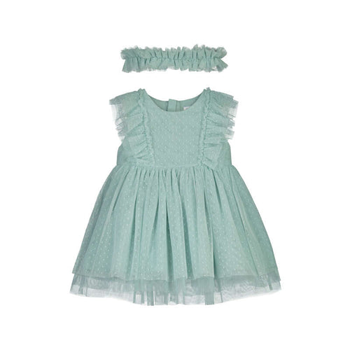 Green Tulle Dress w/Headband - Select Size