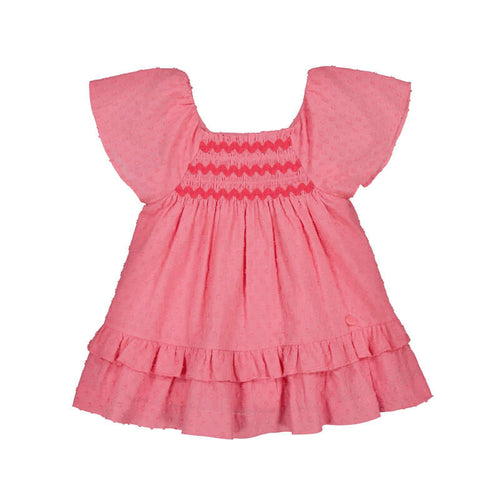Geranium Swiss Dot Dress - Select Size