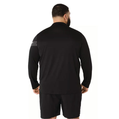 2026 ASICS Los Angeles Marathon - ASICS Men's Icon Long Sleeve 1/2 Zip Black (2011D459) (LA26-12)