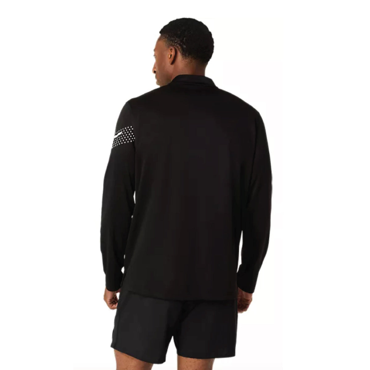 2026 ASICS Los Angeles Marathon FINISHER - ASICS Men's Icon Long Sleeve 1/2 Zip Black (2011D459) (LA26-35)