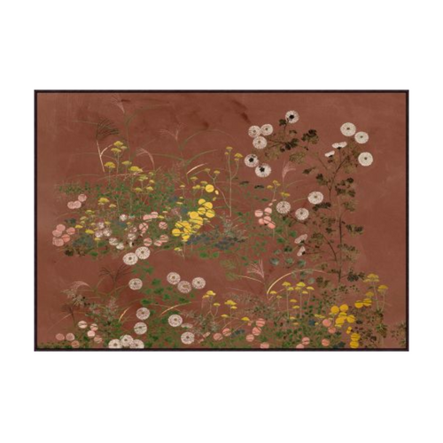 "Walking With Flowers" Framed Art Print