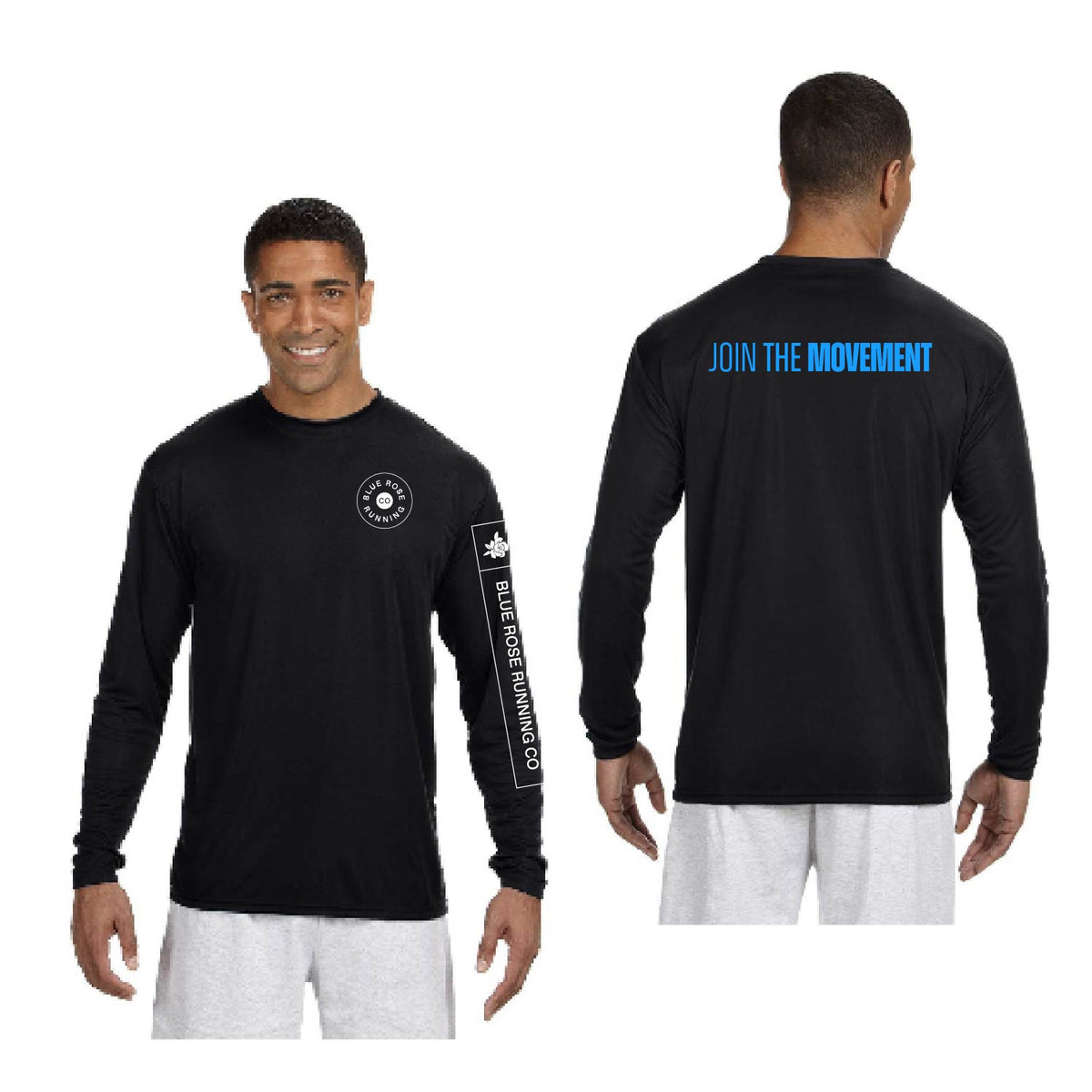 Blue Rose Running - Men's Cooling Performance Long Sleeve Tee (A4N3165)