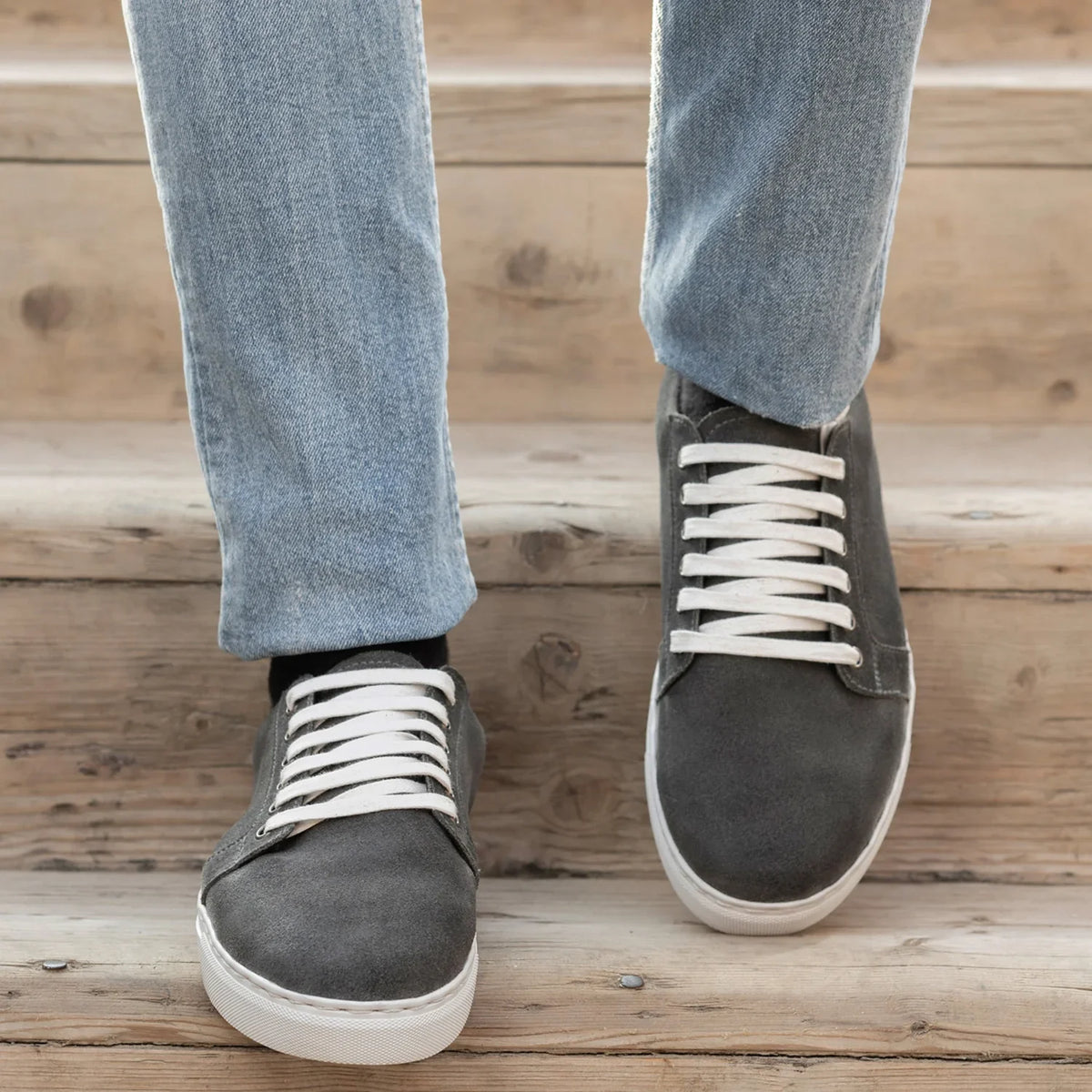 Murphy Low Top Grey Suede Leather Sneakers