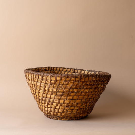 Antique French Round Basket