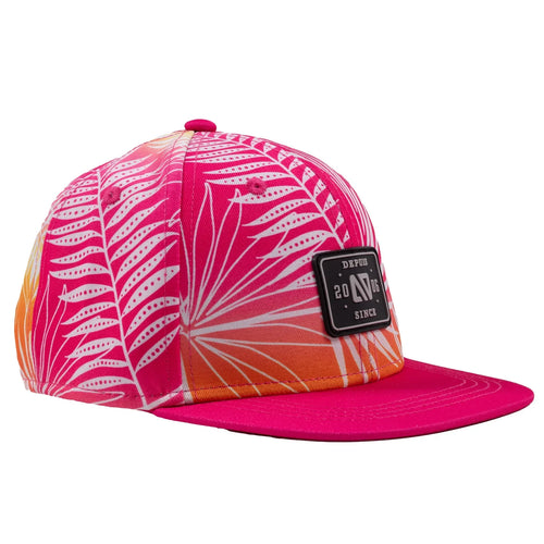 Fuchsia Floral Girls Trucker Hat - Select Size