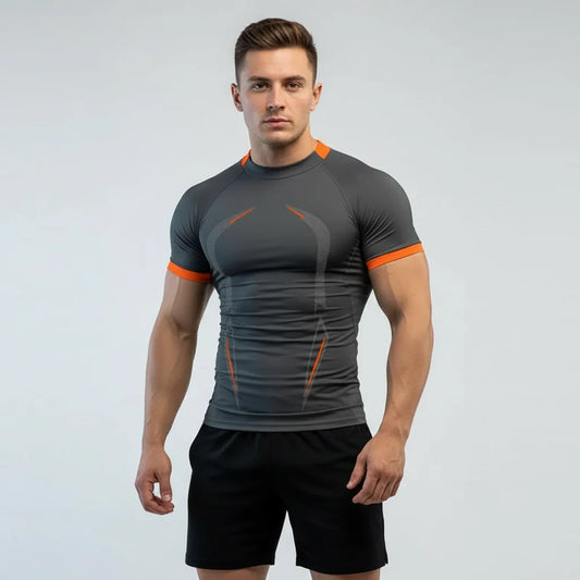 Gym T Shirt Men Quick Dry Running Shirt Compression