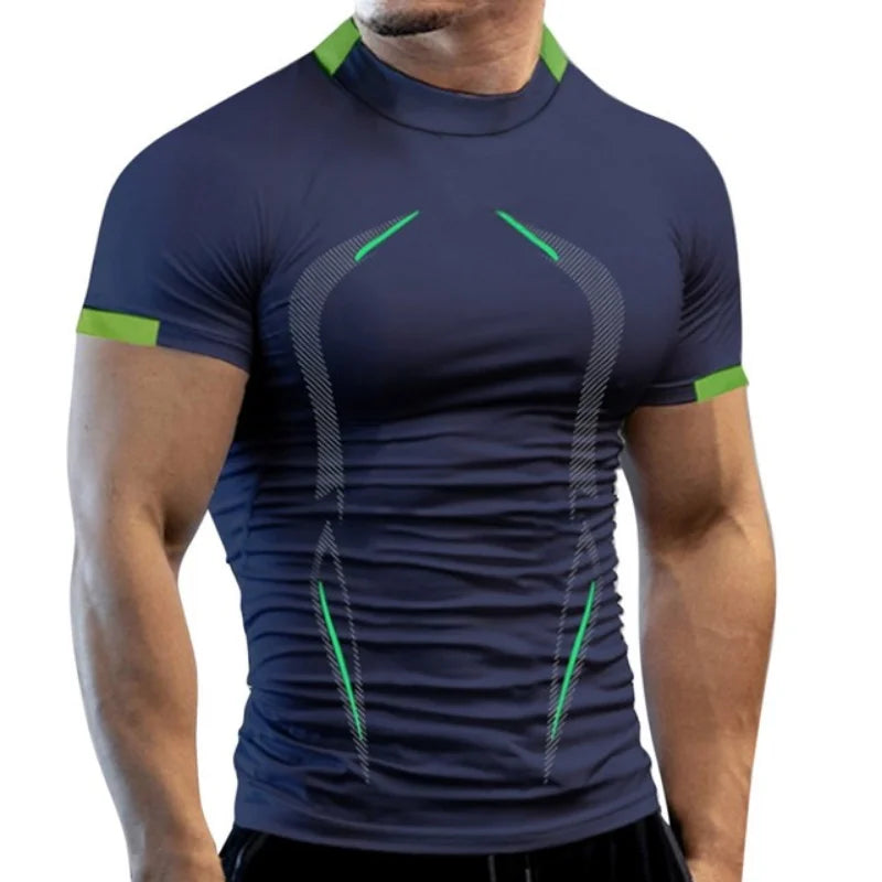 Gym T Shirt Men Quick Dry Running Shirt Compression