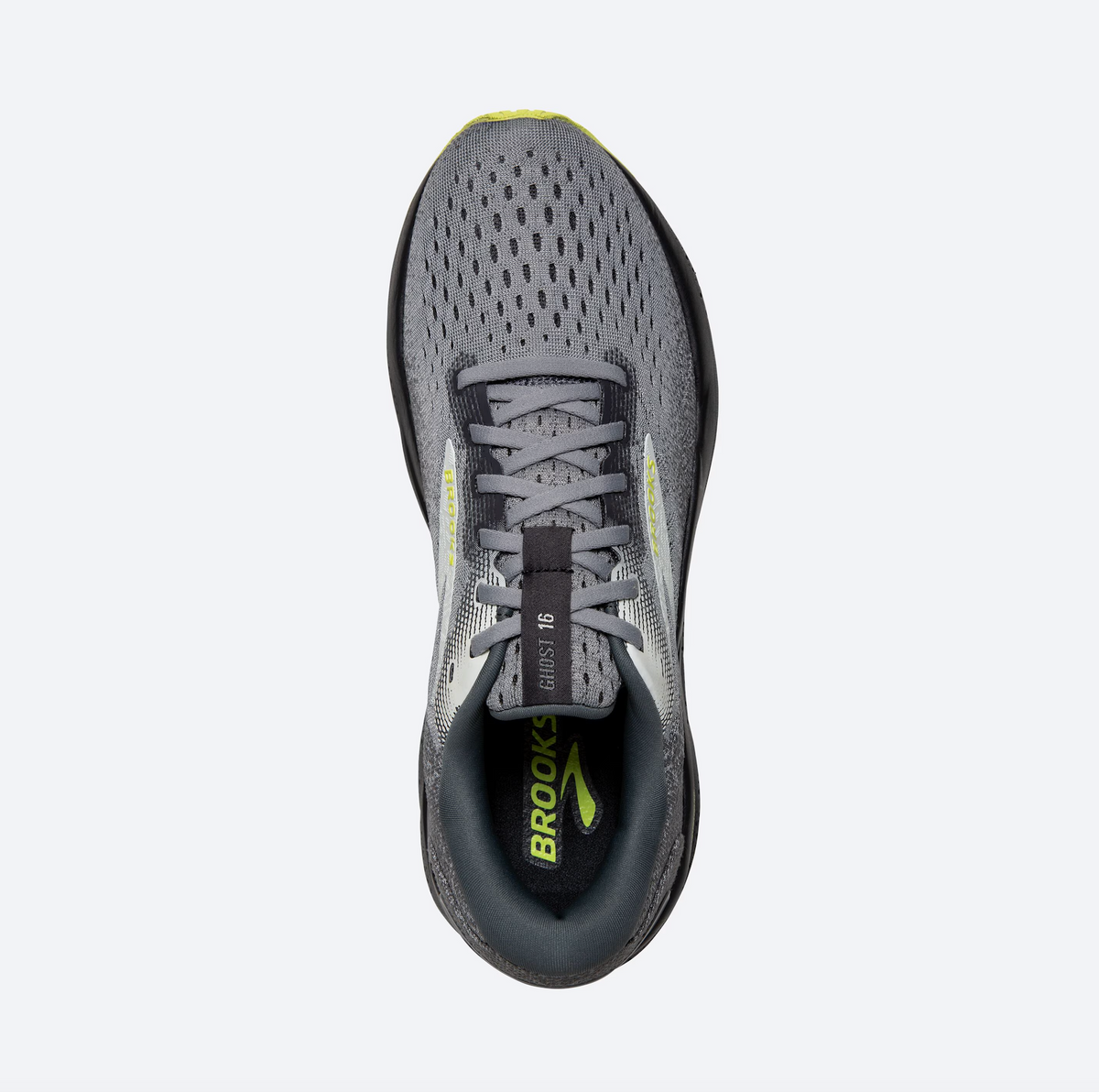 Brooks Mens Ghost 16- Primer/Grey/Lime (1104181D040)