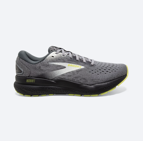 Brooks Mens Ghost 16 Wide - Primer/Grey/Lime (1104182E040)