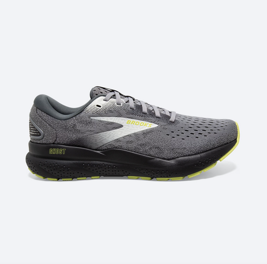 Brooks Mens Ghost 16 Wide - Primer/Grey/Lime (1104182E040)