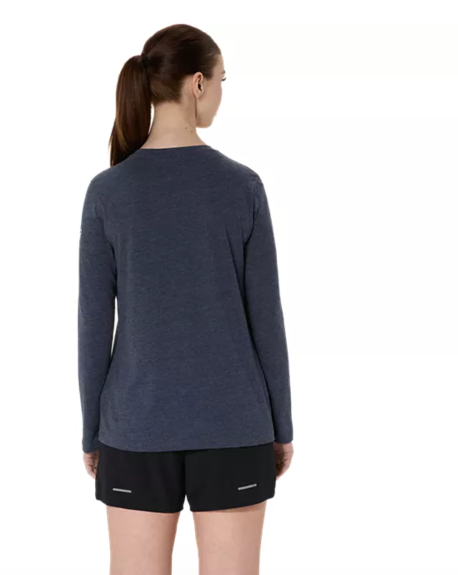 Boston 10K for Women Finisher - ASICS Women's PR Long Sleeve Triblend Tee Peacoat Heather (2012D305) (B085)