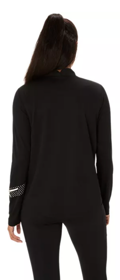 2026 Rose Bowl Half Marathon - ASICS Women's Icon 1/2 Zip Black (2012D175) (RB26-05)