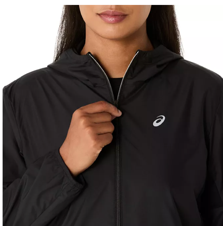 2027 ASICS Los Angeles Marathon-ASICS Women's Silver Jacket Black (2012D148) (LA27-08)