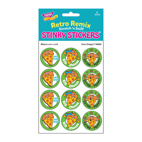 Extra Peppy! - Pizza-Scented Retro Remix Stinky StickersÂ®