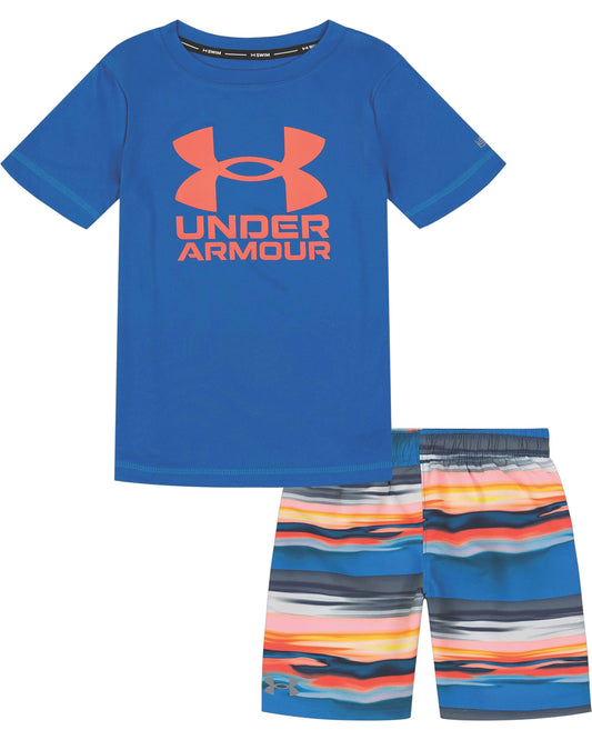 Cyber Blue UA Serenity Stripe Swim Set - Select Size