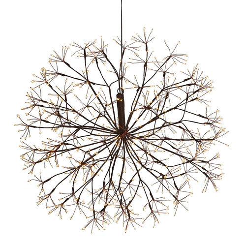 Brown Starburst Lighted Orb - 27.5"