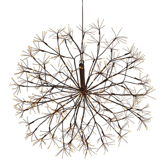 Brown Starburst Lighted Orb - 27.5"