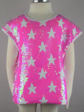 Fuchsia Sequin Top
