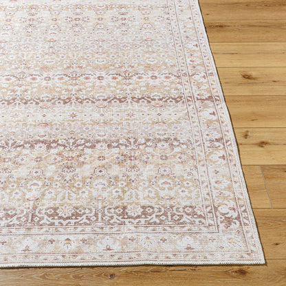 Aria Camel / Rust Washable Rug