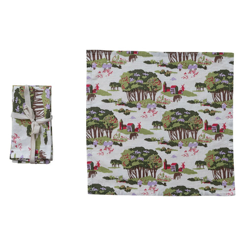 Green Farm Printed Napkins