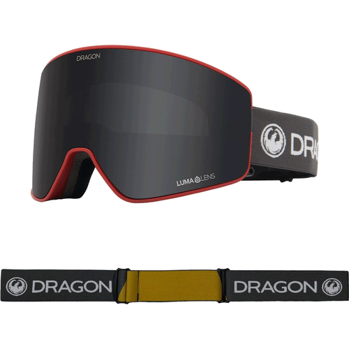 Dragon PXV2 Snow Goggle - Block Red w/ LL Dark Smoke Lens+ LL Rose Lens