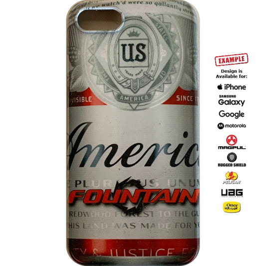 CLEARANCE - Custom UV-Laser Printed Apple iPhone 6/6s BUD AMERICA BEER CAN Fountain Powerboats (One-Off Sample) -EGO89