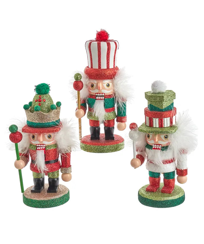 7" Hollywood Nutcrackersâ¢ Red, White & Green Christmas Nutcrackers