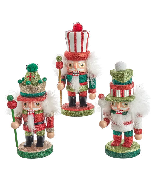 7" Hollywood Nutcrackersâ¢ Red, White & Green Christmas Nutcrackers