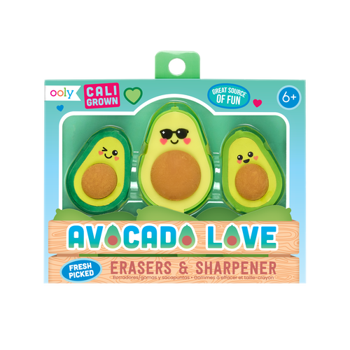 Avocado Love Eraser and Sharpener - Set of 3
