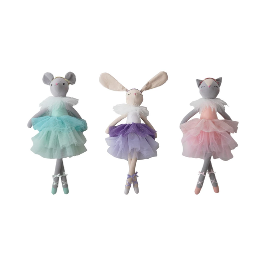 Fabric Animal in Tutu - Select Style