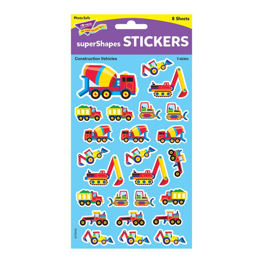 Construction Vehicles superShapes Stickers â Large