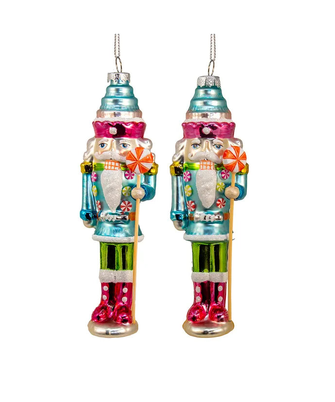 6" Glass Nutcracker Ornaments