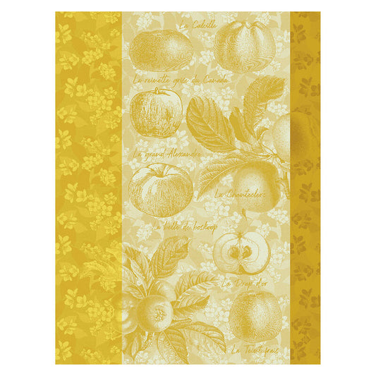 Le Jacquard Francais Tea Towel - Pommes à Croquer Yellow