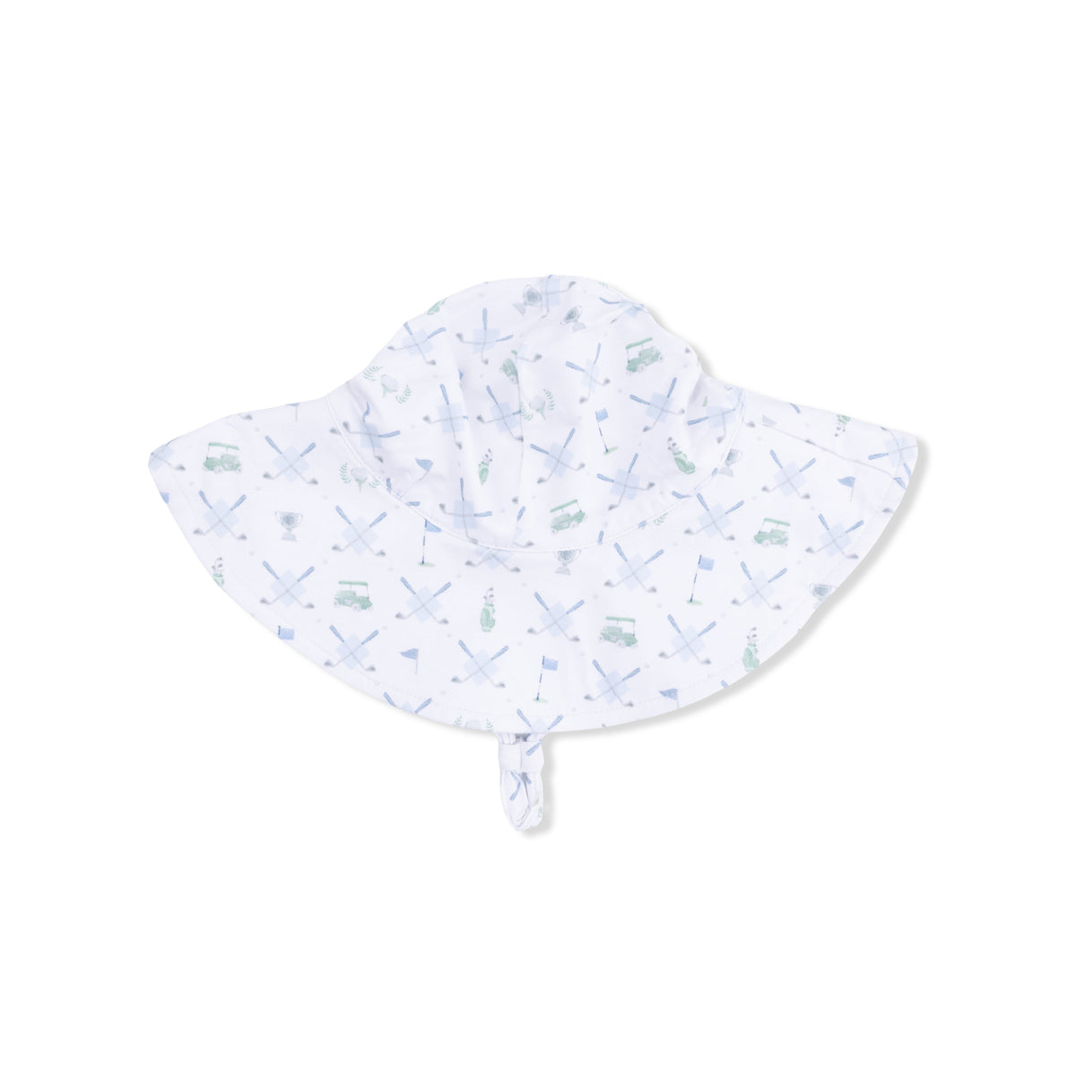Golf Trellis Blue Wide Brim Sun Hat